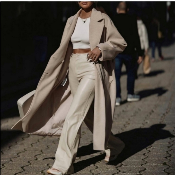 Zara Faux Leather Full Length Pants Bloggers Favorite. - Picture 2 of 13